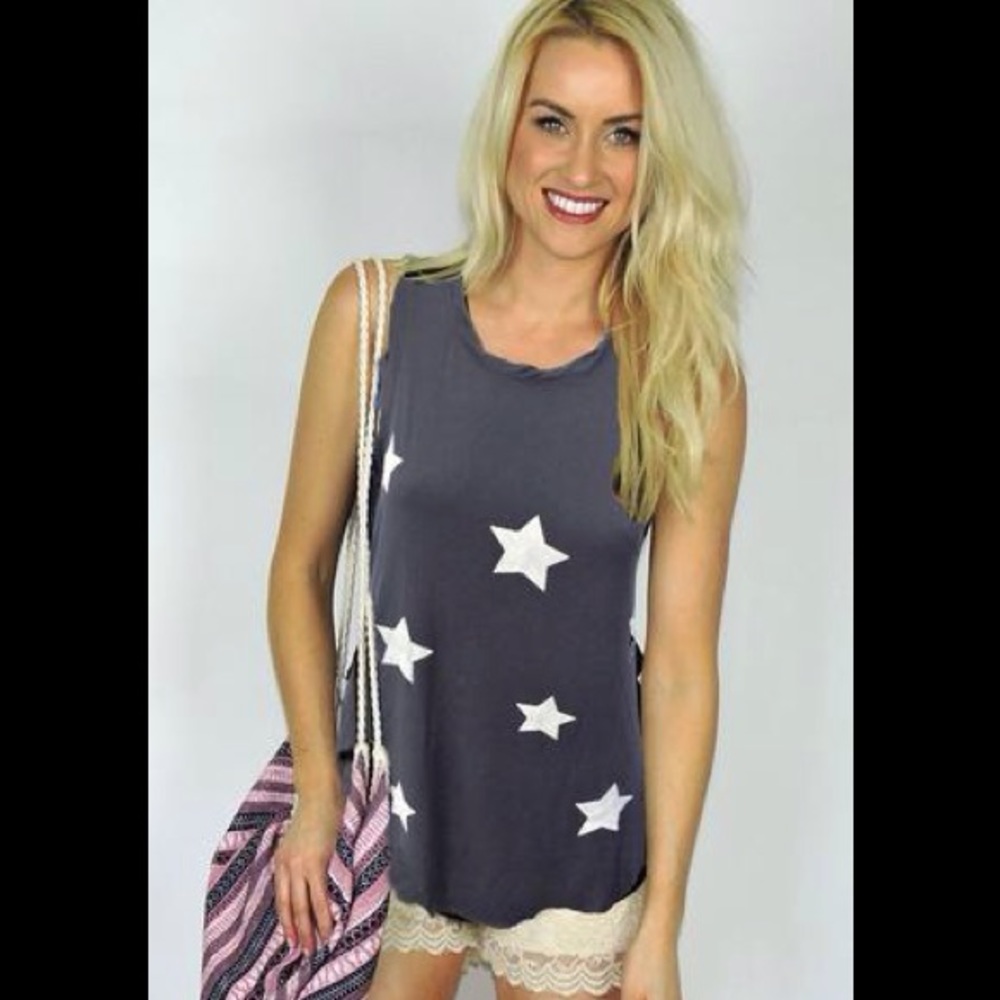 "Seeing Stars" Drape Tank Top